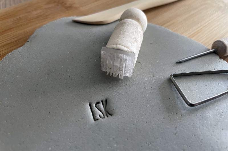 Tampon Poterie personnalisé initiales