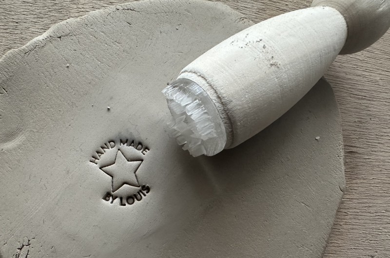 Tampon Poterie personnalisé prénom et étoile