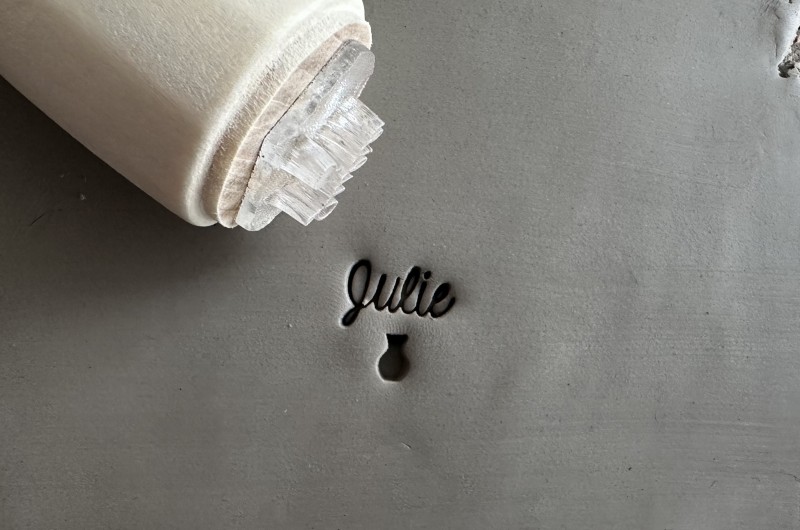 Tampon Poterie personnalisé prénom et jarre