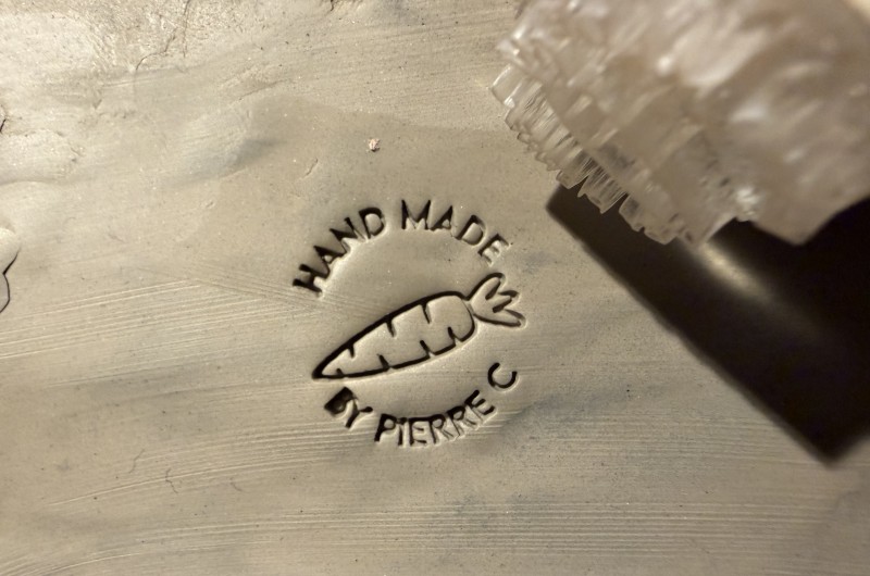 Tampon Poterie personnalisé prénom et Carotte