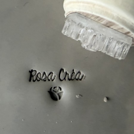 Tampon Poterie personnalisé prénom et rose