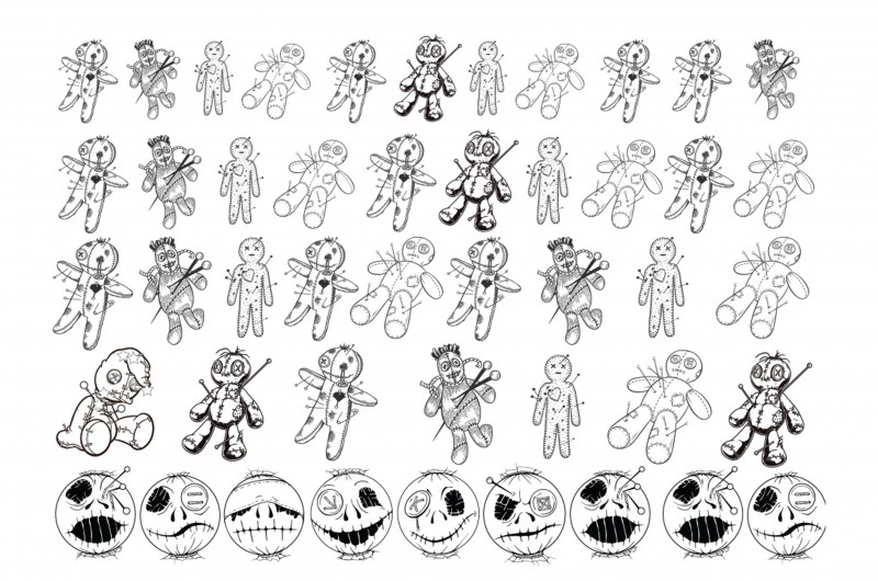 Papier Transfert pour céramique - Poupées Vaudous