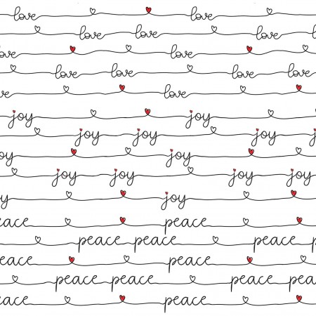 Papier Transfert pour céramique - Love, peace & joy