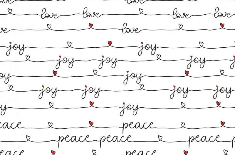 Papier Transfert pour céramique - Love, peace & Love