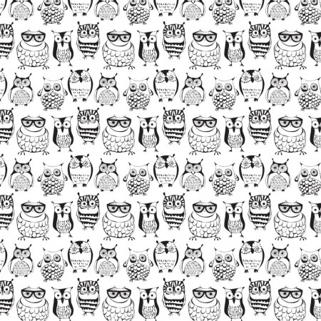 Papier Transfert pour céramique - Chouettes et hiboux