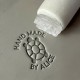Tampon Poterie personnalisé prénom et tortue terrestre