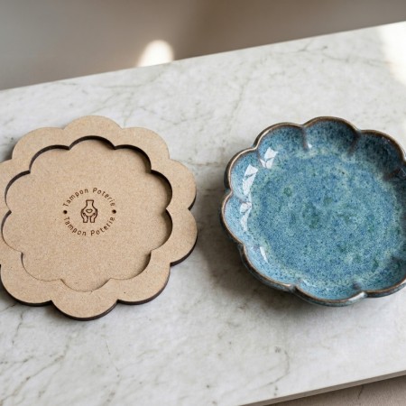 Moule en bois pour coupelle pétales